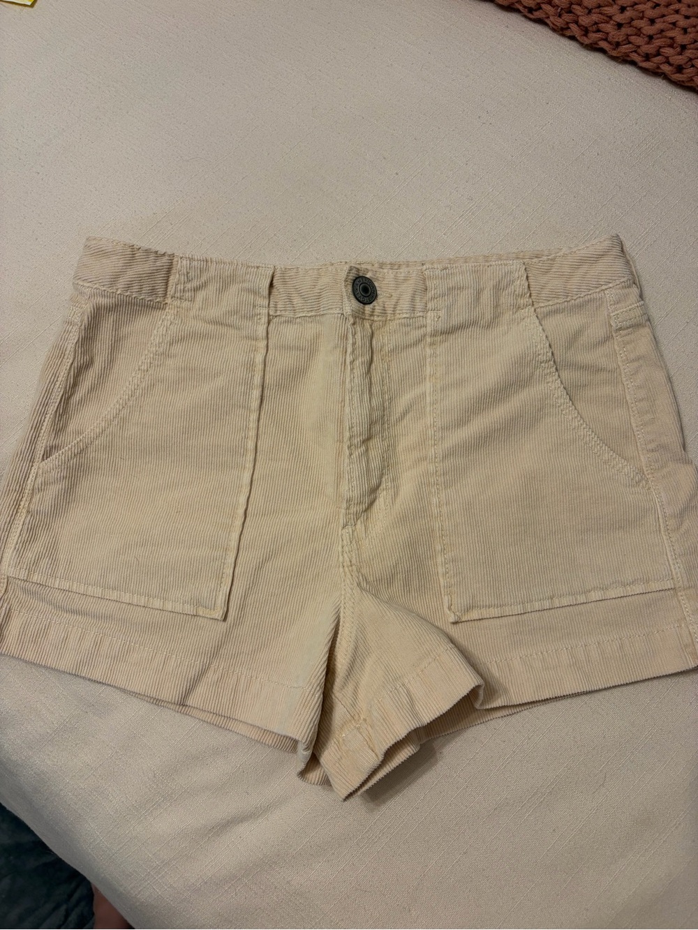 American Eagle Outfitters Cream Corduroy Shorts